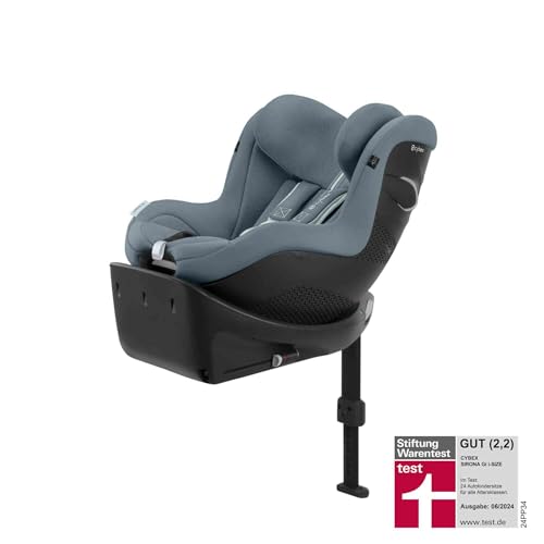 CYBEX Gold Sirona Gi i-Size Plus mit Base, 3 Mon.–4 Jahre, 61–105 cm (ab 40 cm mit Einlage), Drehbar, Stormy Blue