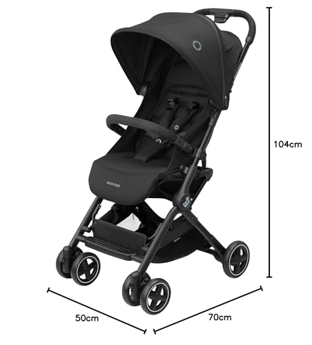 Maxi-Cosi Lara² Buggy, 0–4 Jahre, bis 22 kg, ultraleicht, kompakt klappbar, 3 Liegepositionen, Essential Black