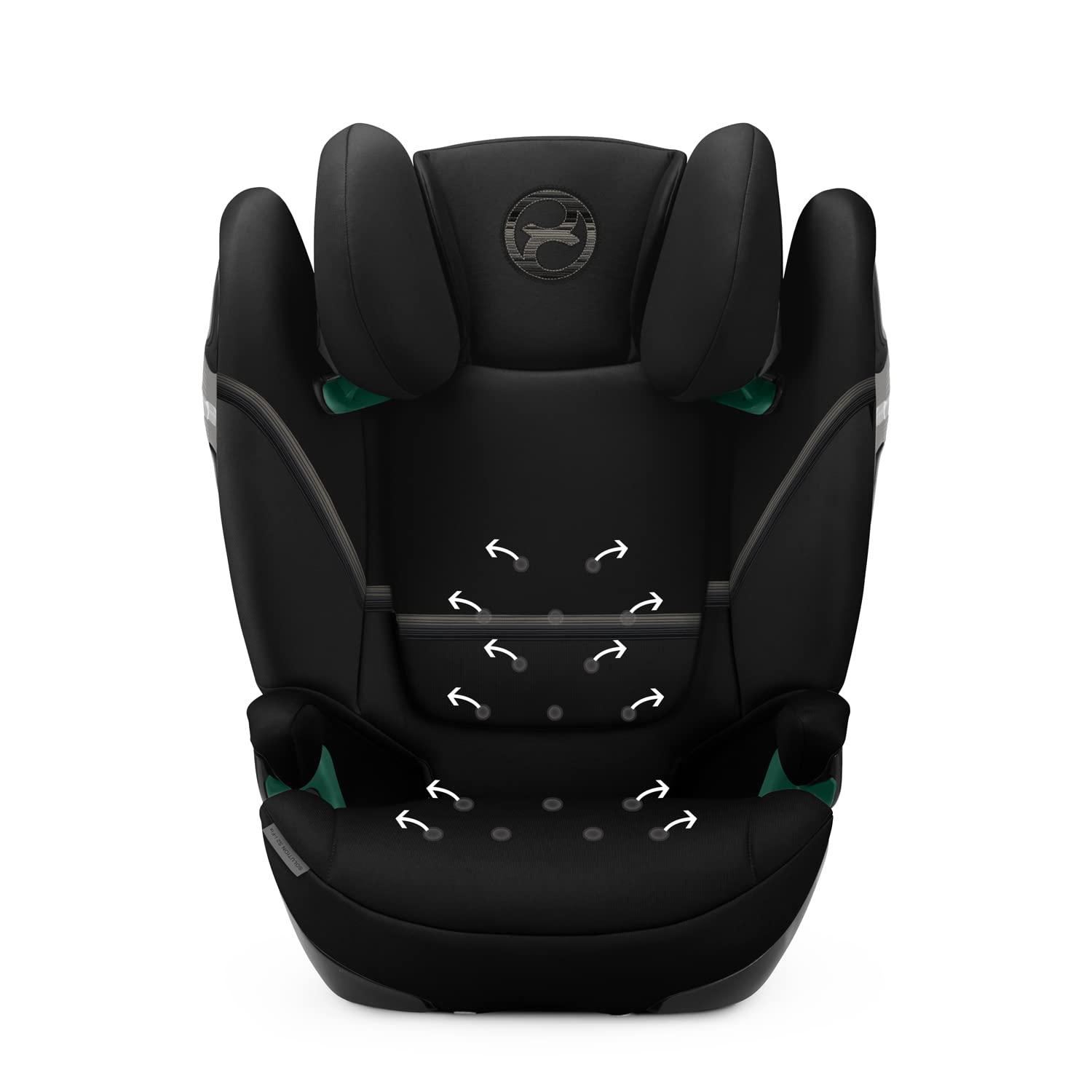 CYBEX Gold Solution S2 i-Fix Kindersitz, 100–150 cm, 3–12 Jahre, 15–50 kg, mit & ohne ISOFIX, Moon Black
