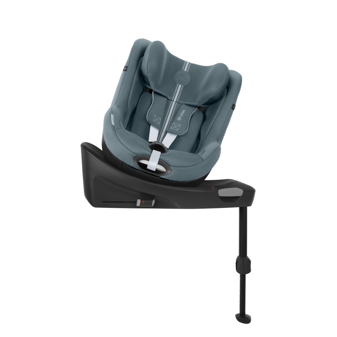 CYBEX Gold Sirona Gi i-Size Plus mit Base, 3 Mon.–4 Jahre, 61–105 cm (ab 40 cm mit Einlage), Drehbar, Stormy Blue