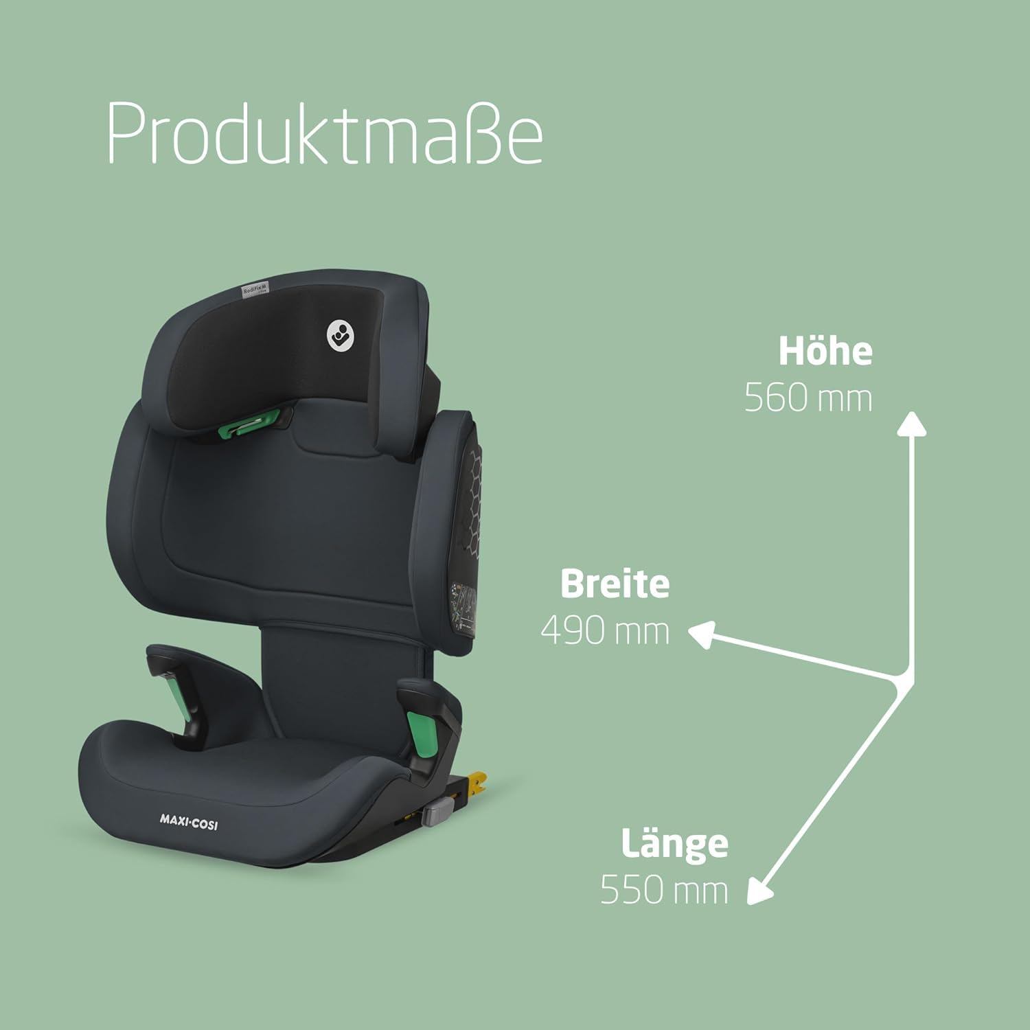Maxi-Cosi RodiFix M i-Size Kindersitz, 100–150 cm, 3,5–12 Jahre, ISOFIX, höhenverstellbar, G-CELL Seitenaufprallschutz