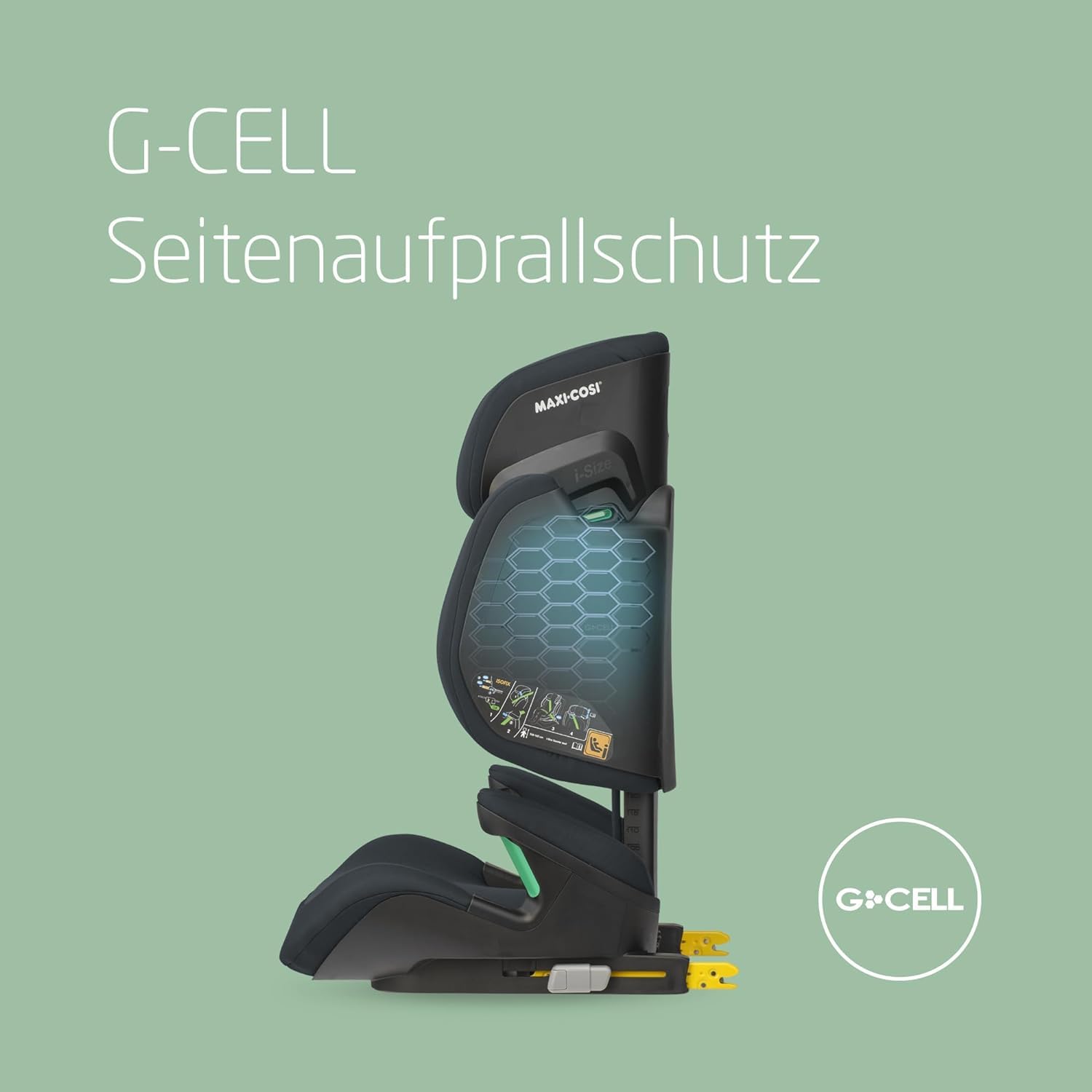 Maxi-Cosi RodiFix M i-Size Kindersitz, 100–150 cm, 3,5–12 Jahre, ISOFIX, höhenverstellbar, G-CELL Seitenaufprallschutz