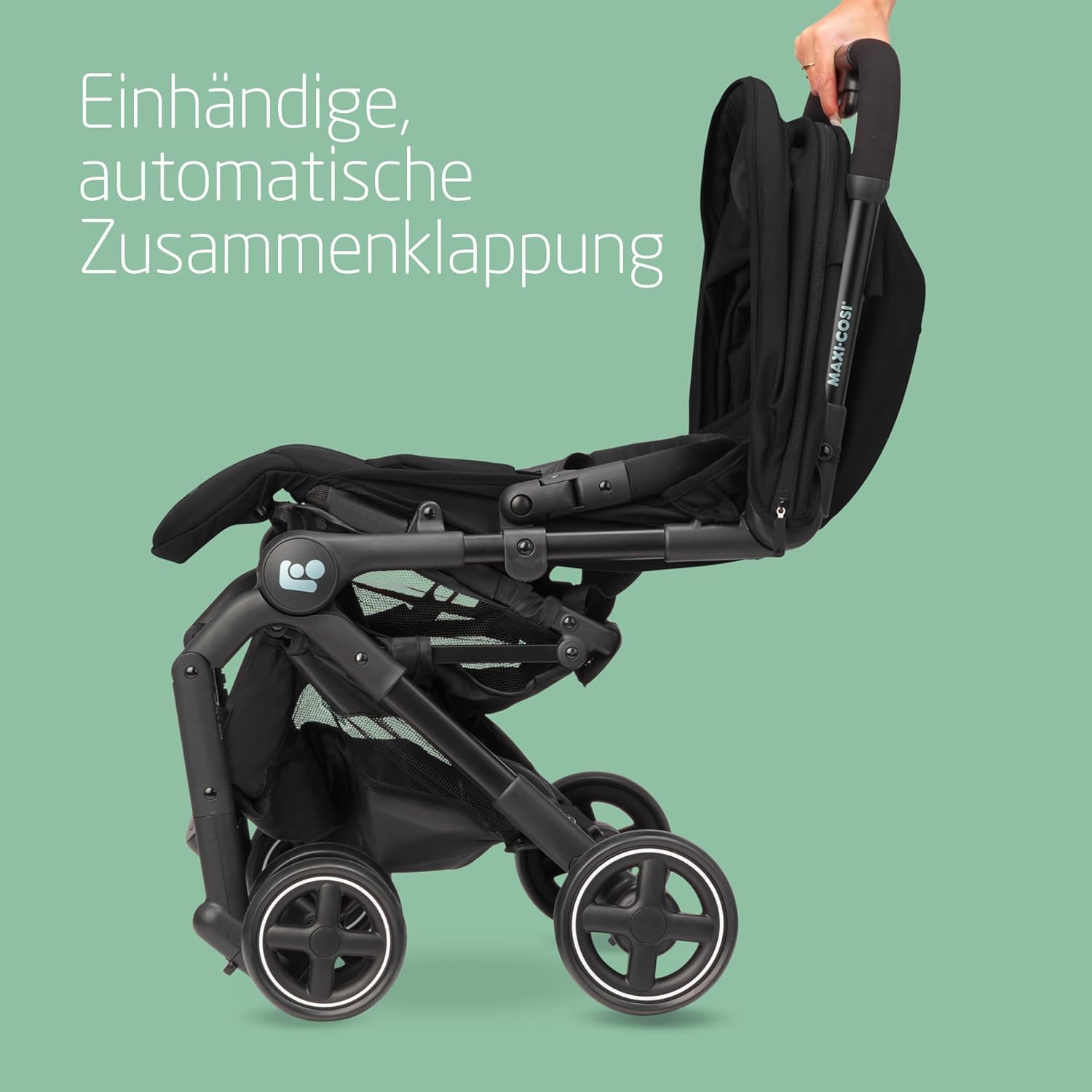 Maxi-Cosi Lara² Buggy, 0–4 Jahre, bis 22 kg, ultraleicht, kompakt klappbar, 3 Liegepositionen, Essential Black