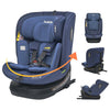 Jovikids 360° Drehbarer Kindersitz, i-Size 40–150 cm, 0–36 kg, ISOFIX, Ruheposition, ab Geburt–12 Jahre, Blau