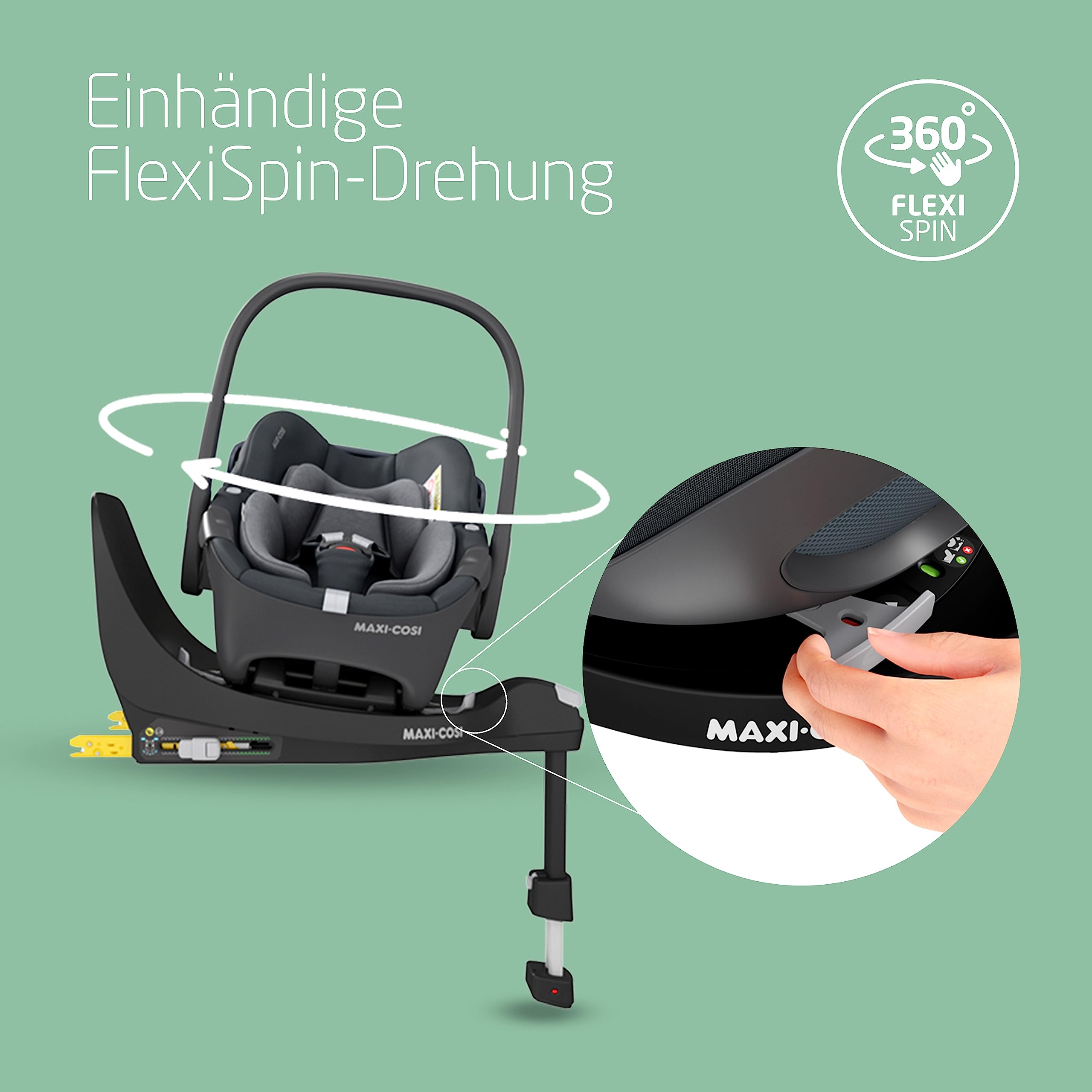 Maxi-Cosi FamilyFix 360 i-Size Basisstation, ISOFIX, 0–4 Jahre, 40–105 cm, FlexiSpin Drehung, TravelSafe Control
