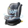 Reecle 360° Drehbarer Kindersitz, i-Size 40–150 cm, 0–36 kg, Reboarder, ab Geburt–12 Jahre, ISOFIX, Grau