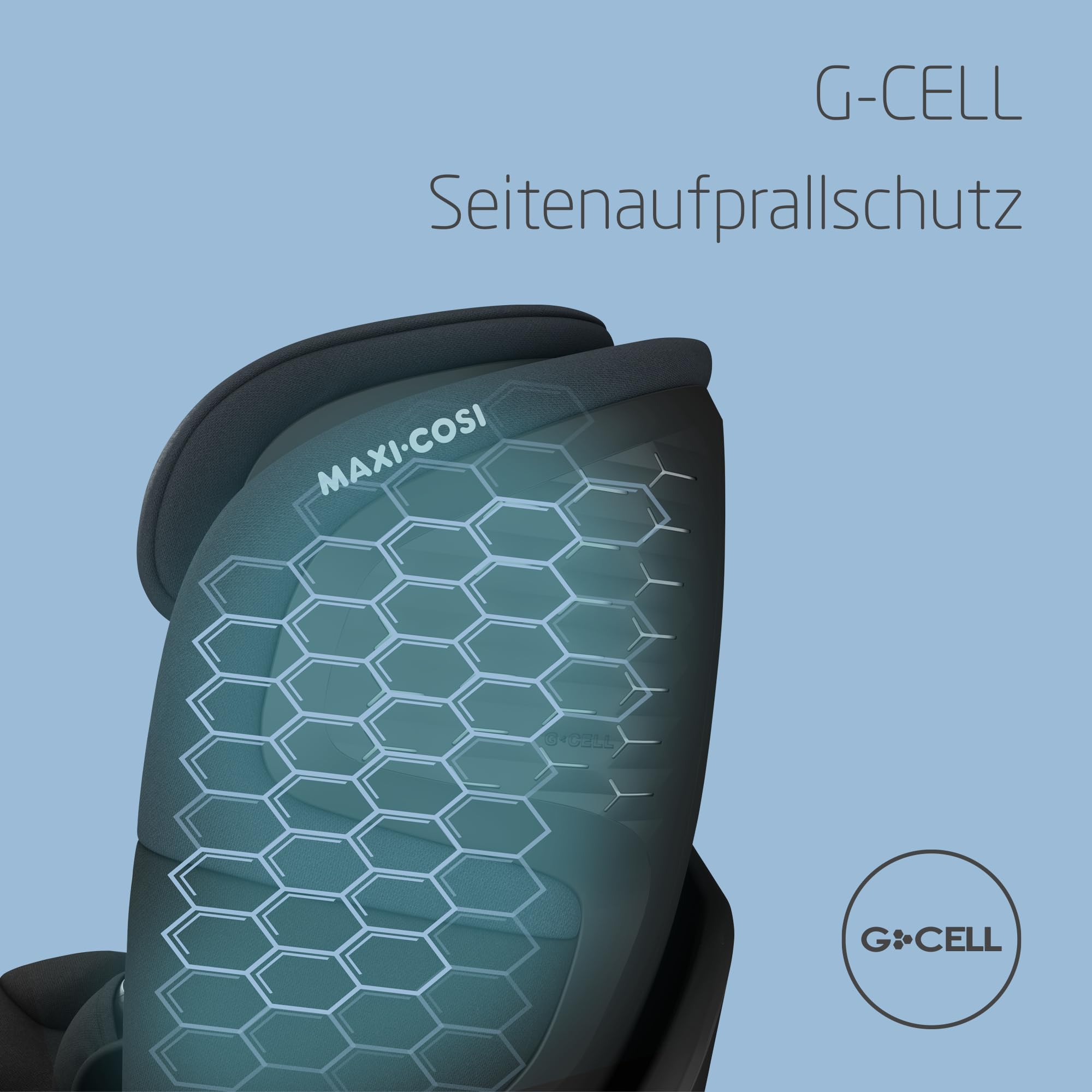 Maxi-Cosi Emerald 360 S i-Size, 0–12 Jahre, 40–150 cm, drehbar, FlexiSpin, 4 Liegepositionen, G-CELL, Tonal Black