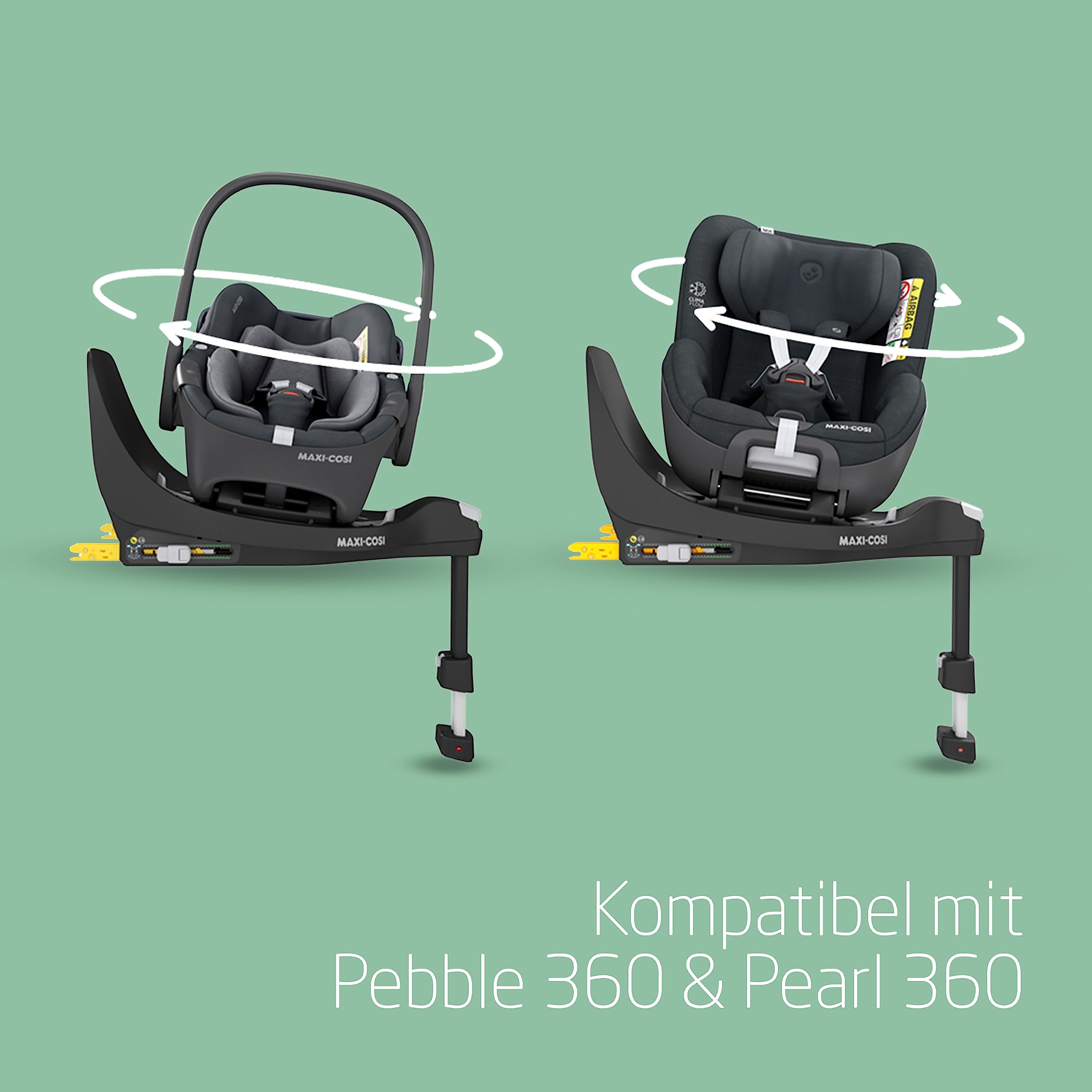 Maxi-Cosi FamilyFix 360 i-Size Basisstation, ISOFIX, 0–4 Jahre, 40–105 cm, FlexiSpin Drehung, TravelSafe Control