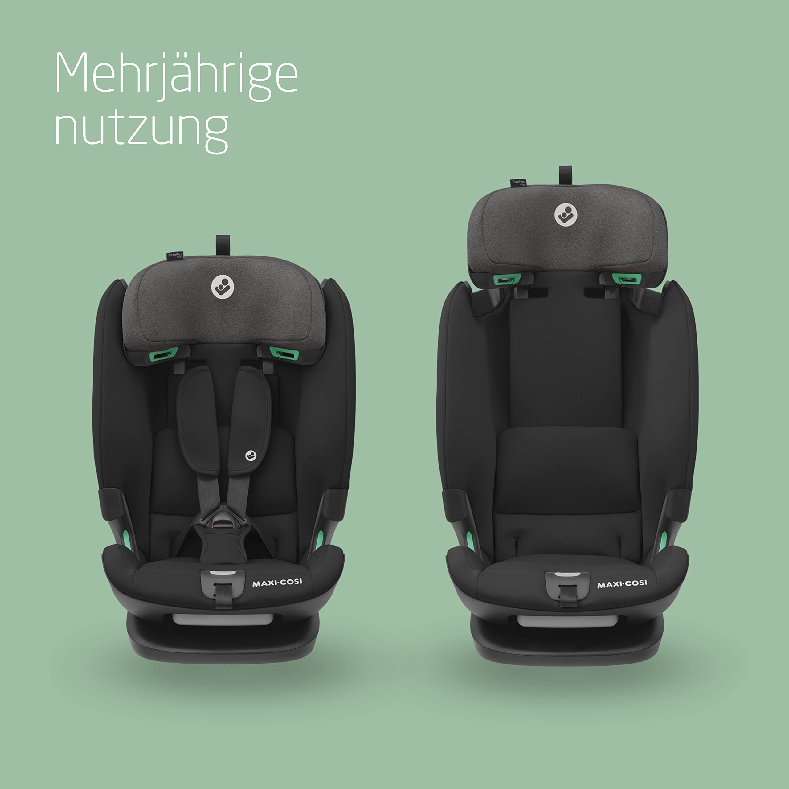 Maxi-Cosi Titan Plus i-Size Kindersitz, 76–150 cm, 15 Mon.–12 Jahre, G-CELL, 4 Liegepositionen, weich gepolstert
